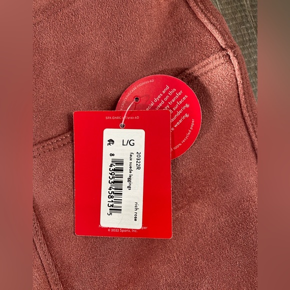 Spanx Faux Suede Leggings - rose (dark pink) - Picture 5 of 8